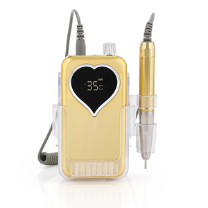 2023 nouveauté luxe or Portable haute puissance 85w moteur sans balai 35K tr/min perceuse à ongles polisseuse à ongles Machine pour Nail <span class=keywords><strong>Salson</strong></span> - Product Image 5