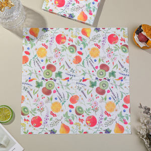 Hanlin Printed Fruit Floral Paper Napkins 330mm Square Birthday Party Tableware Decorative Tissues - Product Image 3