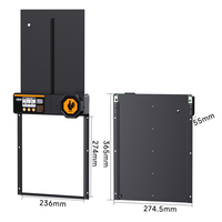 Porte de poulailler octogonale rechargeable avec fermeture à bouton, en ABS et alliage d'aluminium, pour animaux de compagnie