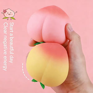 2026 New Bulk Soft TPR Peach <b>Squishy</b> Toys Simulation Anti Stress Squeeze Balls Popular Hot Selling Relief Toy for Kids Adults - Product Image 3