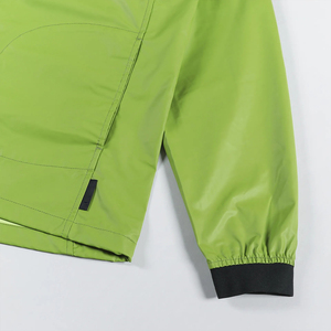 Individuelles Logo Gortex-Jacke Wasserdichte Gewachste Elements Vollreißverschluss-Hardshell-Jacke Limabohnen-Grün - Product Image 5