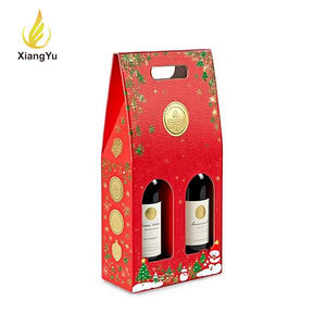 Nouveau design d'usine de carton rigide de luxe personnalisé avec logo en relief boîte-cadeau de Noël pour whisky vin alcool emballage pour bouteille de vin - Product Image 1