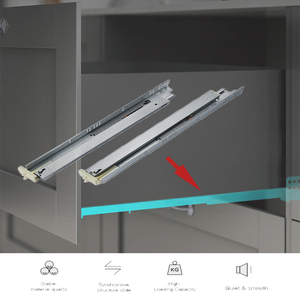 Ronghui 18 Inch <strong>Soft</strong> <strong>Close</strong> <strong>Drawer</strong> <strong>Slide</strong> Heavy Duty Single Extension Undermount <strong>Slide</strong> Telescopic <strong>Slides</strong> <strong>Drawer</strong> In China - Product Image 2
