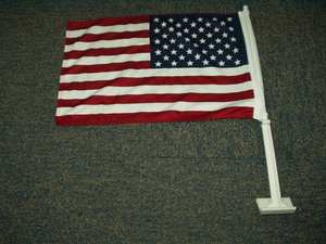 Профессиональный изготовленный на заказ двойной стежок полиэстер цифровая печать Американский США сублимационный флаги окна автомобиля с полюсом - Product Image 5