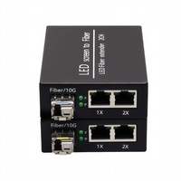 Convertisseur de média fibre optique LED 10G 1 fibre 2 Gigabit Ethernet monomode 500m-20KM avec contrôle LED compatible