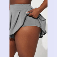 Lingerie sexy à volants pour femme, style Y2K, jupe micro-mini plissée unie avec short intégré, pour un look de lycéenne.
