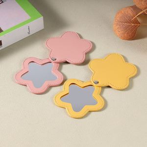 PU <b>Stars</b> Rotating Small <b>Mirror</b> Makeup Compact <b>Mirror</b> Portable Folding <b>Mirror</b> Travel Convenient Business Gift for Girls - Product Image 2