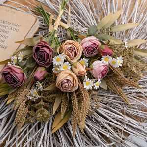 ช่อดอกกุหลาบประดิษฐ์ CallaFloral สีชมพู ชมพูนม ขาวนวล น้ำตาลอ่อน ชมพูเข้ม ม่วง สมจริง เหมาะสำหรับตกแต่งงานแต่งงาน - Product Image 1