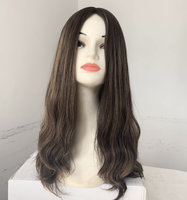 Perruque bouclée brun clair avec bonnet, nœuds blanchis indétectables, dessus en soie multidirectionnel, cheveux Remy de qualité salon, perruque casher juive