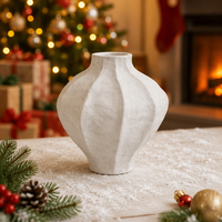 Vase en céramique transparente de grande taille, style Art déco, avec glaçure réactive, pour la décoration de table, à l'intérieur ou à l'extérieur, avec des fleurs