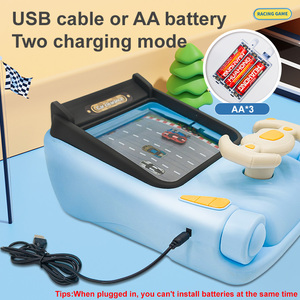 Divertido juego de mesa de coche de carreras de aventura interactivo educativo Musical escritorio simulación conducción volante juguetes para niños - Product Image 5
