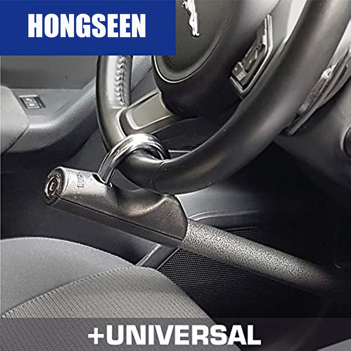 Hongseen HS-SWL015 High Security Universal Car Steering Wheel Brake Pedal Lock - Anti-Theft Device