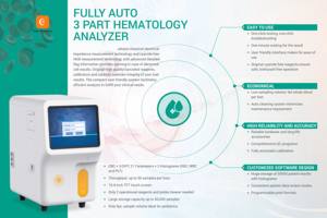 เครื่องวิเคราะห์โลหิตวิทยา 3 ส่วน / เครื่องนับเม็ดเลือด / เครื่องตรวจวัดค่า CBC สำหรับใช้ในห้องปฏิบัติการทางคลินิก - Product Image 4