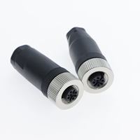 Connecteur d'aviation M12 femelle droite à visser, 4 broches, pour module de commande