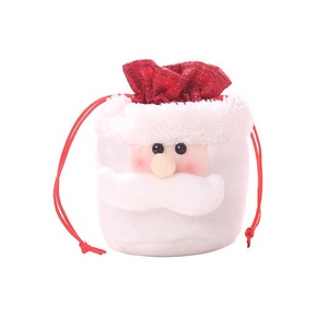 Forniture per <span class=keywords><strong>decorazioni</strong></span> natalizie borsa per mele tascabile con cordino in lino borsa per caramelle borsa regalo per bambini - Product Image 5