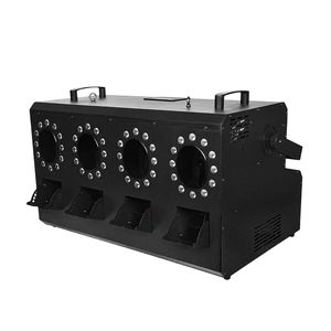 Mesin Asap Gelembung Elektrik 4 Lubang Berbahan Plastik dengan Remote Control RGB LED 3000W untuk Pernikahan, Pesta & Bar - Product Image 1