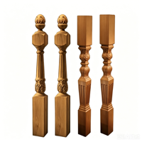 Colonne décorative en bois massif sculpté, durable, moderne, résistante aux rayures et peignable, pour rampes d'escalier intérieures et rénovation de maison