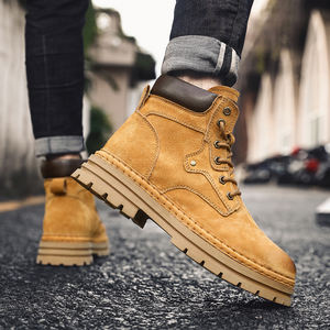 Botas de Trabajo para Hombre, Botas Martin, Botas de Seguridad, Botas Chukka de <span class=keywords><strong>Ante</strong></span> Sintético, Nubuck, con Cordones, Altura Media, Forro Polar Grueso de Algodón - Product Image 6