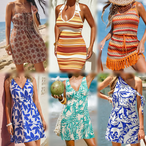 Wholesale Mixed <b>Bundle</b> Ladies Casual Summer Dresses, Used Clothing Bulk Lot Inventory for Resale - Product Image 1