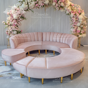 Canapé rond rose <span class=keywords><strong>de</strong></span> <span class=keywords><strong>luxe</strong></span> <span class=keywords><strong>de</strong></span> bonne qualité pour le salon, l'hôtel et la salle à manger pour les mariages et les événements - Product Image 2