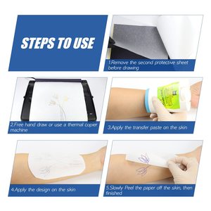 100 Hojas de Papel de Transferencia Térmica para Tatuajes, Papel de Copiadora A4 para Artistas del Tatuaje - Product Image 5