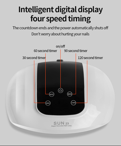 298W 듀얼 핸드 속건 자동 감지 터치 스크린 4 단 타임 네일 램프 - Product Image 2