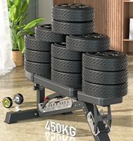 Bangku Dumbbell Lipat Tiga Tingkat yang Dapat Disesuaikan, Laris 2026, Posisi Incline/Decline/Flat, Flying Bird Bench Press, Tebal
