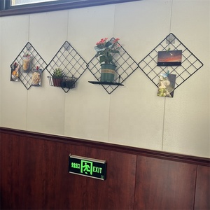Iron <strong>Wire</strong> Grid <strong>Art</strong> Deco Photo Display Frame Home <strong>Wall</strong> Decor DIY Rack for Postcards Metal Shelf Wedding &amp; Diwali Parties - Product Image 4