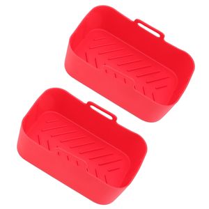 <span class=keywords><strong>Olla</strong></span> de Silicona para Freidora <span class=keywords><strong>Ninja</strong></span> DZ201 Foodi 8QT, con Cepillo y Clip, Accesorios de Cocina, 19.5x12.7x7cm, Rojo - Product Image 3