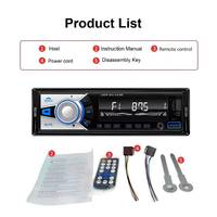 Autoradio simple DIN 7388 haute puissance FM USB TF Card MP3 4 RCA avec écran LCD rétroéclairé coloré et boutons RGB