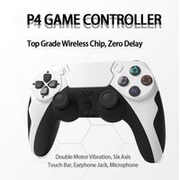 Manette de jeu sans fil BT V2 à alimentation directe d'usine pour PS4 PS3, avec double moteur de vibration, gyroscope, joystick de jeu durable pour PC