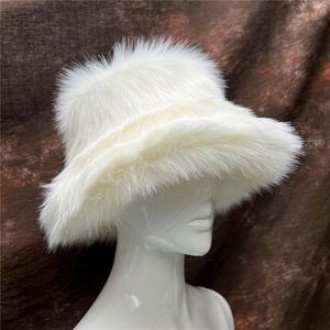 Sombrero de Pescador de Pelo Sintético para Mujer, Colorido, Informal, a la Moda, Cálido, en Oferta - Product Image 2