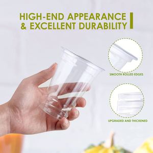 Paquete de 1000 Vasos Desechables Apilables de Plástico PET de 12 oz |   Vaso Transparente para Bebidas Frías, Refrescos, Jugos y Cerveza - Product Image 3