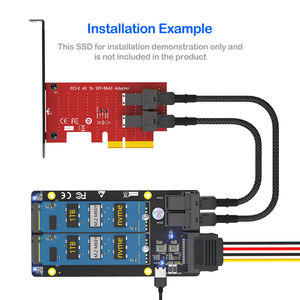 محول <span class=keywords><strong>M</strong></span>.<span class=keywords><strong>2</strong></span> NVMe SSD مزدوج إلى SFF8643 مع دعم لوحة الدوائر المطبوعة لـ <span class=keywords><strong>M</strong></span>-Key 2230-2280 مم لتوسيع التخزين في أجهزة سطح المكتب والخوادم/مراكز البيانات - Product Image 6