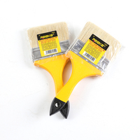 Ensemble de pinceaux plats industriels REEKE DIY de haute qualité, 1 pouce, poils naturels, pour peinture murale, manche en plastique, personnalisable OEM