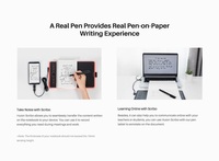 Huion — stylet intelligent pwbo, stylo à bille avec pointe de stylet remplaçable et stylo à bille
