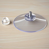 Vente en gros transfrontalière : Ventouse puissante de 5 cm, crochet en plastique transparent détachable, tige à vis M4 en PVC, patin antidérapant pour la maison