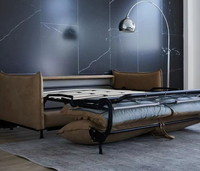 Canapé-lit pliable avec matelas intégré, design moderne et gain de place pour salon, hôtel, appartement modulaire