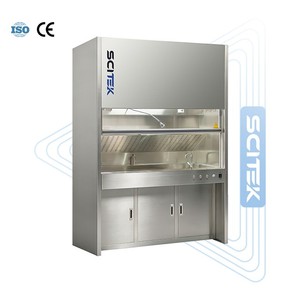 Estación de trabajo patológica SCITEK de tipo cerrado con puerta de vidrio motorizada, diseño de sistema de succión de olores y sistema de filtración de aire. - Product Image 1