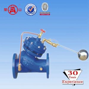 Vanne à boisseau sphérique à bride et vanne de régulation à flotteur en fonte ductile WCB avec actionneur pneumatique pour la protection <span class=keywords><strong>incendie</strong></span> - Product Image 1