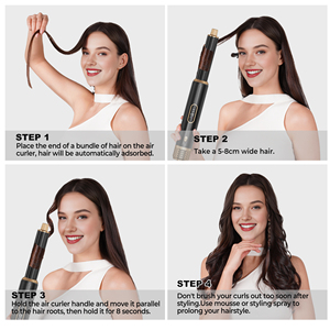 Brosse <span class=keywords><strong>à</strong></span> air chaud <span class=keywords><strong>professionnelle</strong></span> 5 en 1 1000W Multi-styler pour boucles, volume et lissage, sèche-cheveux avec logo personnalisé - Product Image 6