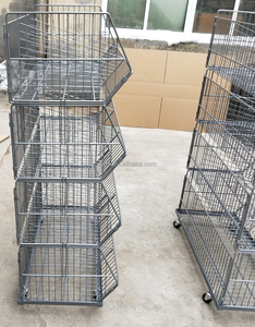 Cestas de alambre con divisores, estantes y soportes de exhibición de malla de alambre de <span class=keywords><strong>4</strong></span> capas, RH-BR01-A, 900x1280x450mm - Product Image 3