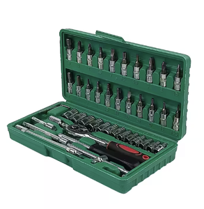 Juego de herramientas de reparación de 46 piezas para automóvil y mantenimiento doméstico, juego de llaves de vaso con carraca DSH-2 - Product Image 4