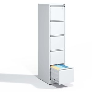 Classeur vertical en métal DB à 5 tiroirs pour A4 taille juridique/lettre bureau maison classeur vertical en acier serrure motif Rectangle - Product Image 1