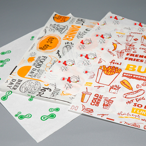 Customized Logo Food Grade <strong>Greaseproof</strong> <strong>Paper</strong> PFAS-Free Printed Burger Chocolate <strong>Wrapping</strong> Do Not Stick Butter Sandwich Bread - Product Image 3