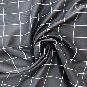 클래식 그리드 간단한 패션 100% 폴리 에스테르 패브릭 도매 침구 세트 - Product Image 1