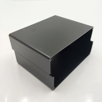 Boîtier en aluminium anodisé argenté 160*80mm, paroi lisse, longueur 200/220mm, ouvertures usinées CNC, marquage laser