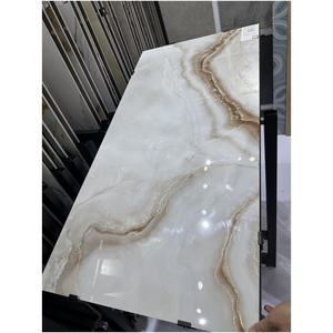 Gran oferta de baldosas de porcelana de mármol, línea dorada blanca, Carrara, lujo, alto brillo para uso Interior de suelo, Mural dorado - Product Image 1