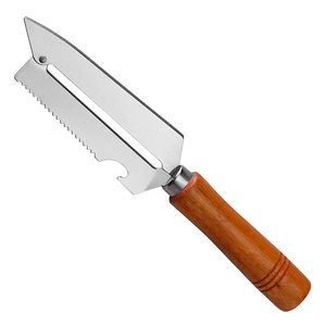 Nouveauté : Éplucheur en acier inoxydable avec manche en bois, durable, tranchant, <span class=keywords><strong>ergonomique</strong></span>, pour éplucher les fruits et légumes, idéal pour la cuisine à domicile - Product Image 6