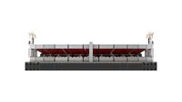 Modèle de blocs de construction 3D personnalisé d'un grand stade, maison miniature, terrain de football, ensembles de blocs de construction
